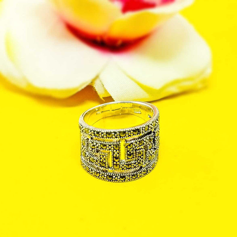 JSAJ MARCASITE BAND RING