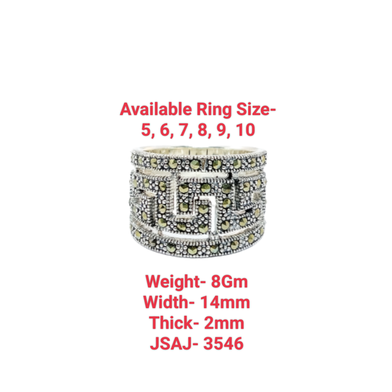 JSAJ MARCASITE BAND RING