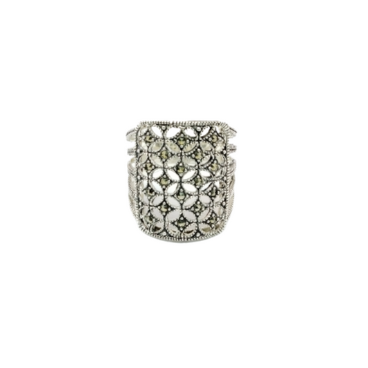 JSAJ MARCASITE BAND RING