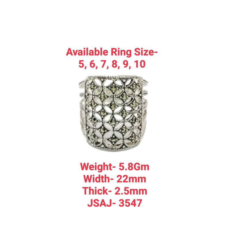 JSAJ MARCASITE BAND RING