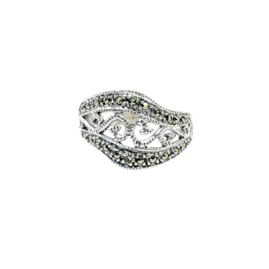 JSAJ MARCASITE BAND RING