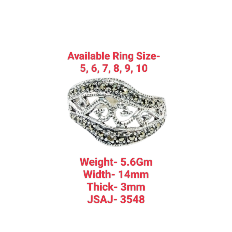 JSAJ MARCASITE BAND RING