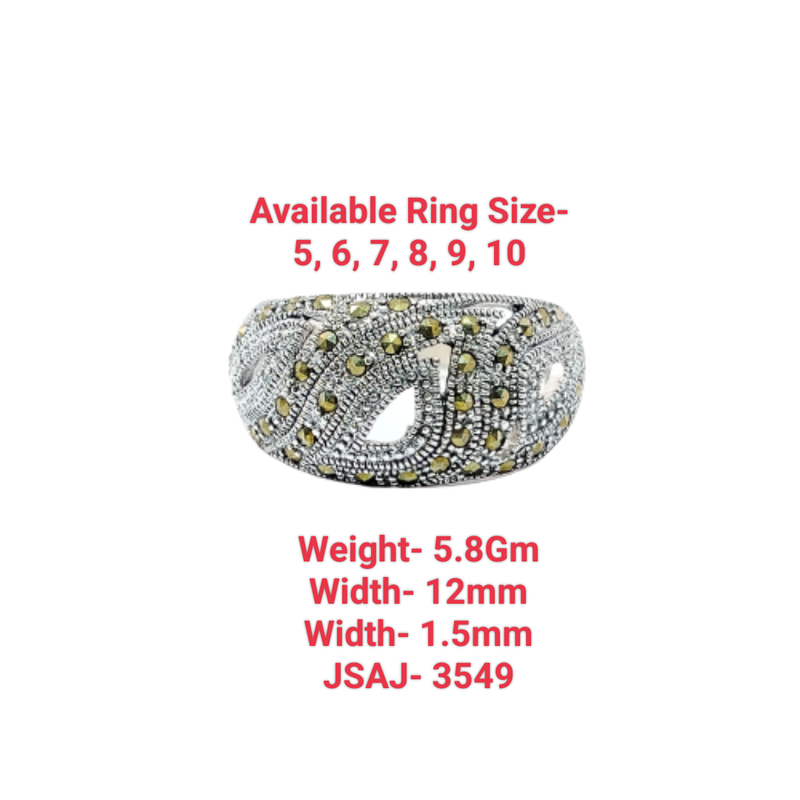 JSAJ MARCASITE BAND RING