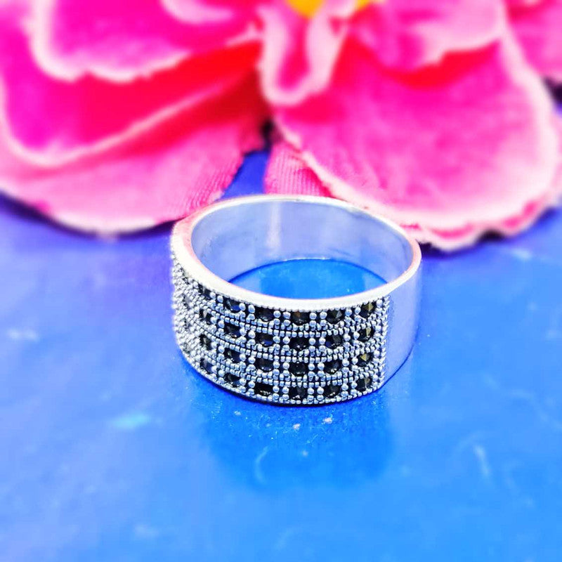JSAJ MARCASITE BAND RING