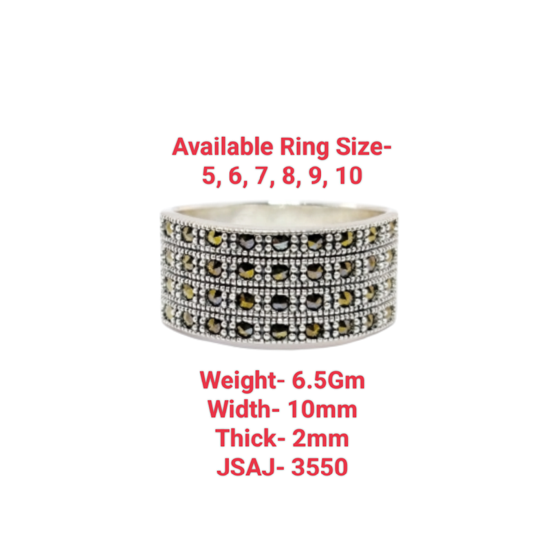 JSAJ MARCASITE BAND RING