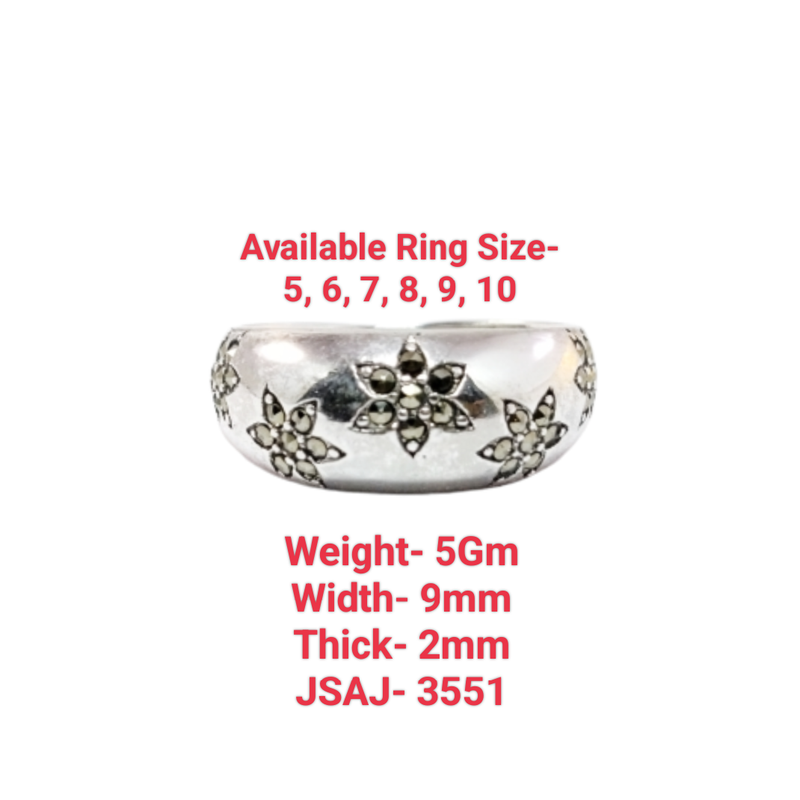 JSAJ MARCASITE BAND RING