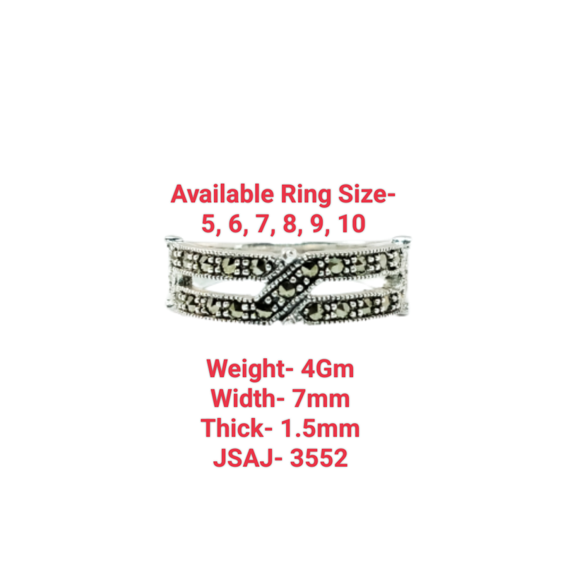 JSAJ MARCASITE BAND RING