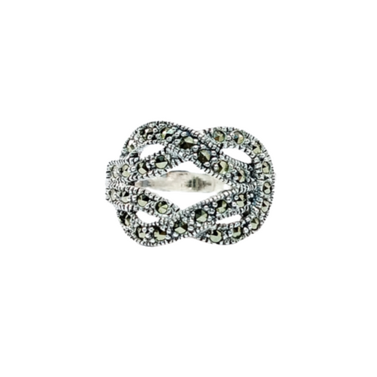JSAJ MARCASITE BAND RING