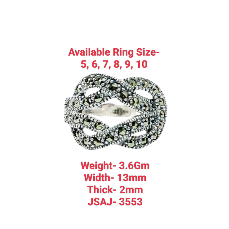 JSAJ MARCASITE BAND RING
