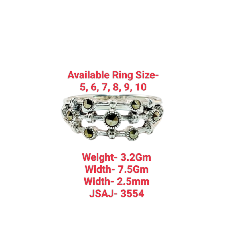 JSAJ MARCASITE BAND RING