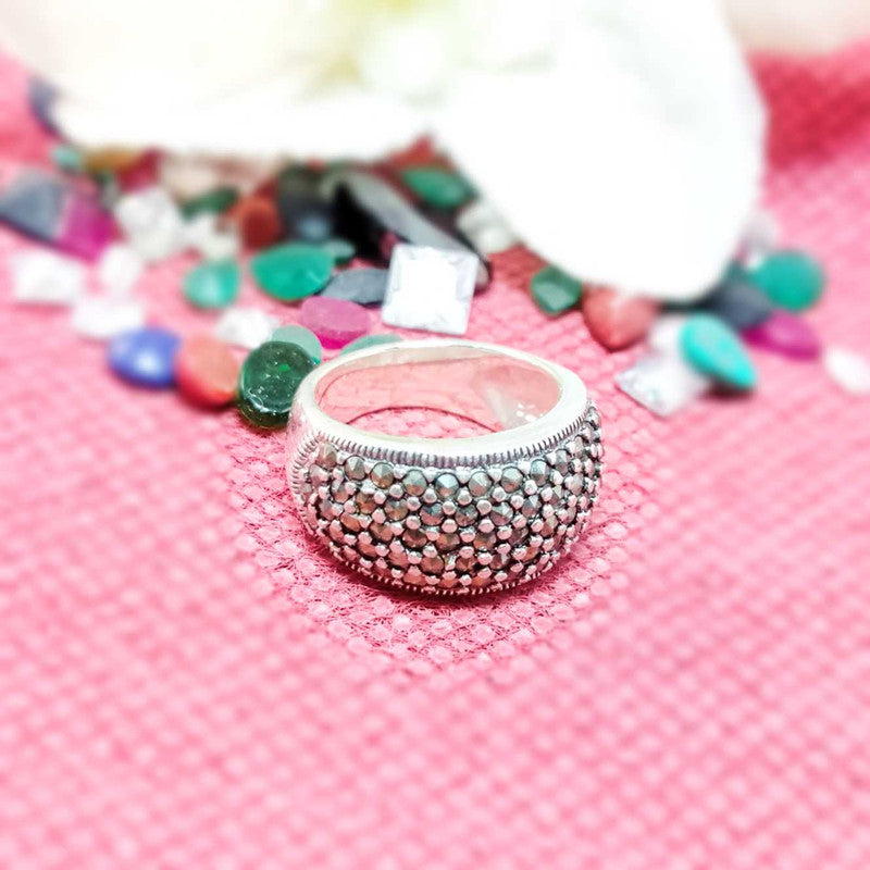 JSAJ MARCASITE BAND RING