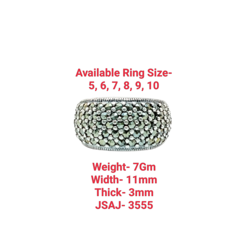 JSAJ MARCASITE BAND RING