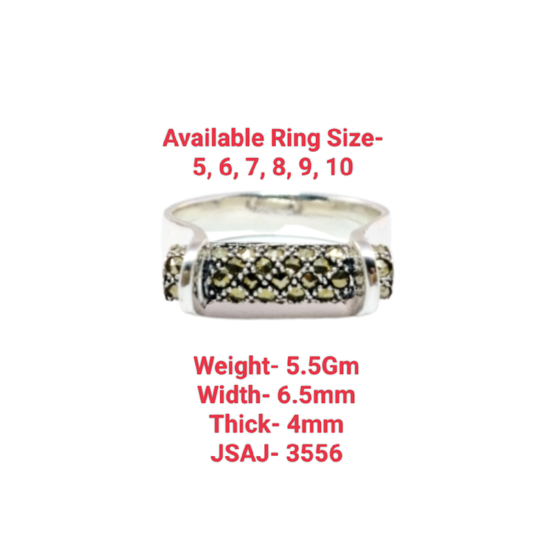 JSAJ MARCASITE BAND RING
