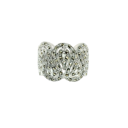 JSAJ MARCASITE BAND RING