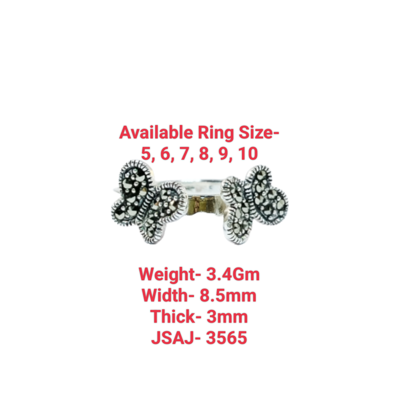 JSAJ MARCASITE BUTTERFLY RING