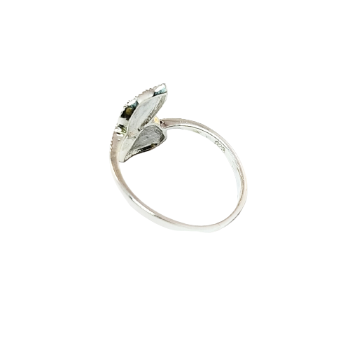 JSAJ MARCASITE LEAF RING