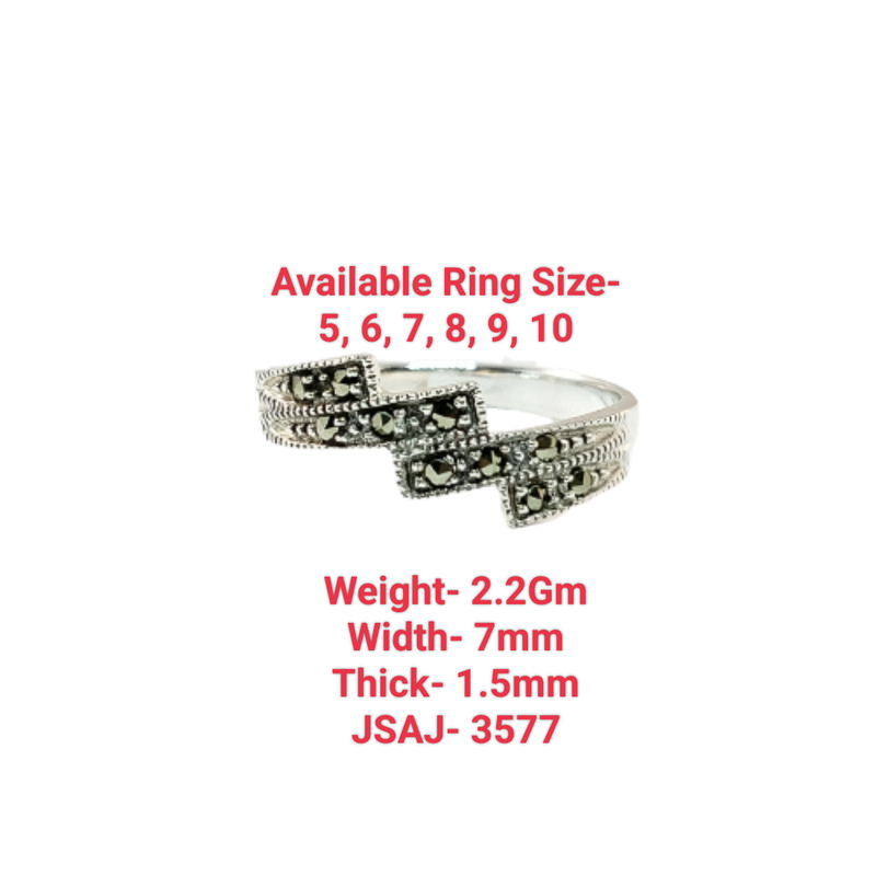 JSAJ MARCASITE BAND RING
