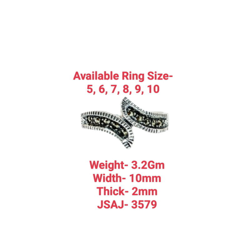JSAJ MARCASITE BAND RING