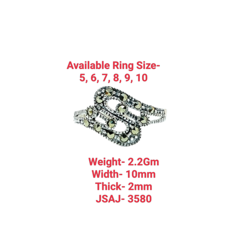 JSAJ MARCASITE BAND RING