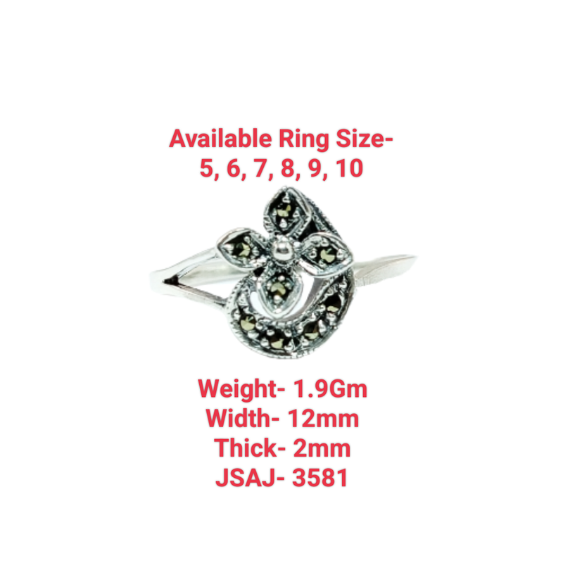 JSAJ MARCASITE BAND RING