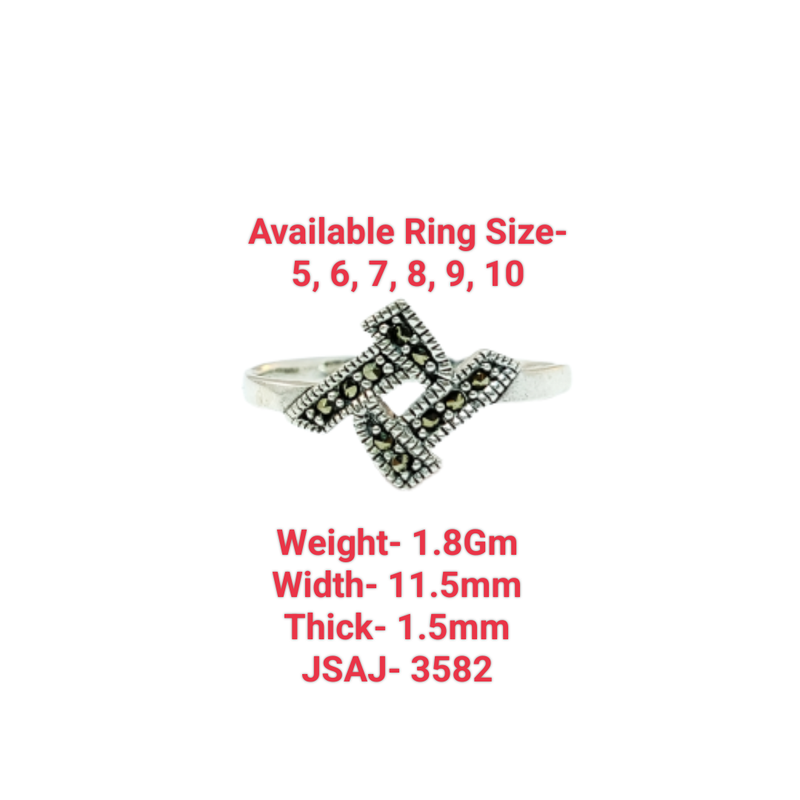 JSAJ MARCASITE BAND RING