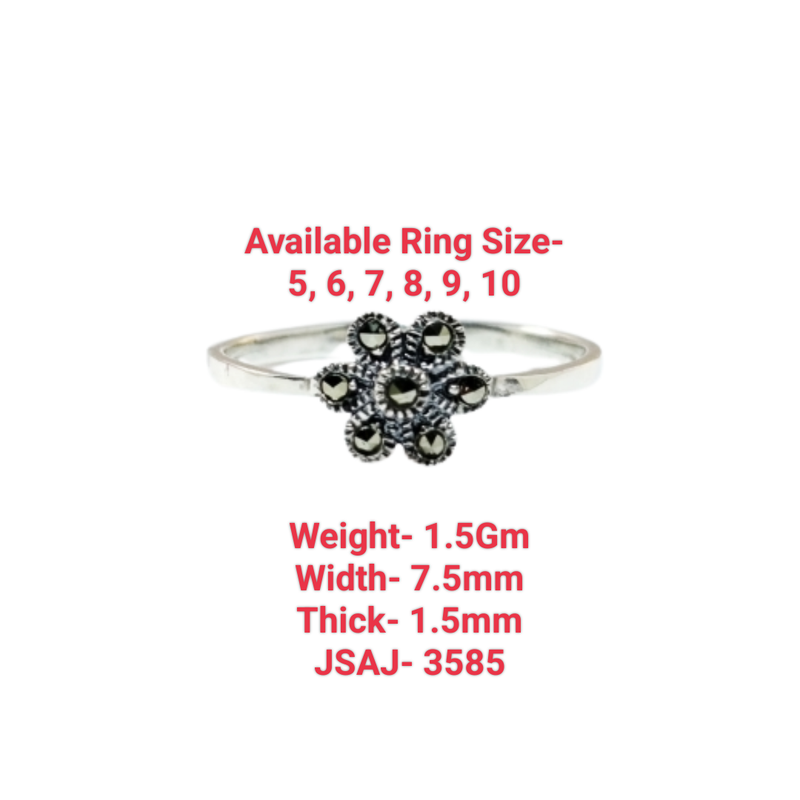 JSAJ MARCASITE BAND RING