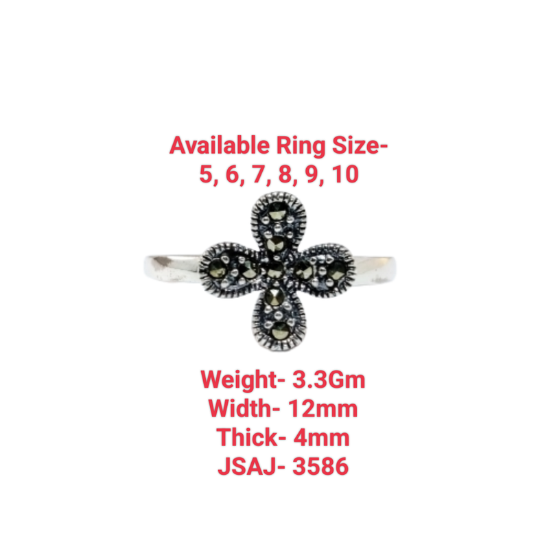 JSAJ MARCASITE BAND RING