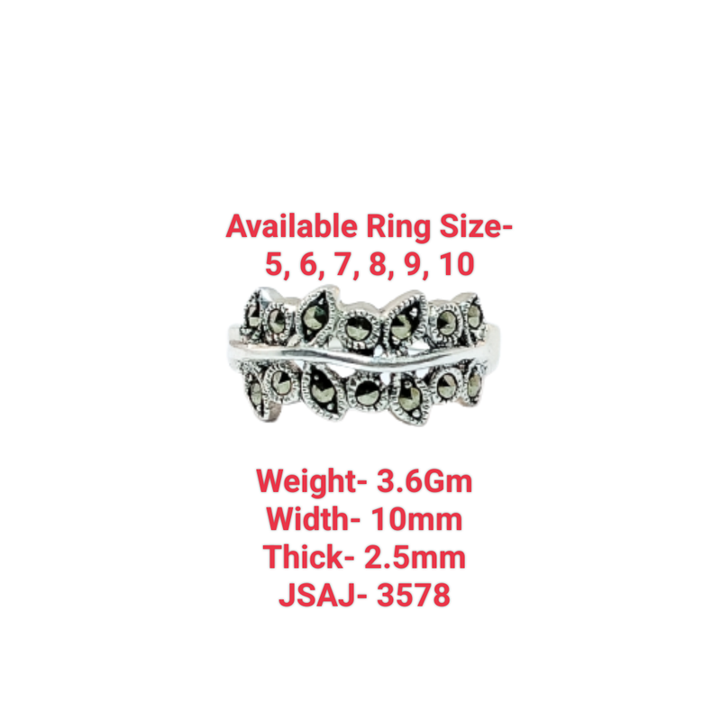 JSAJ MARCASITE BAND RING