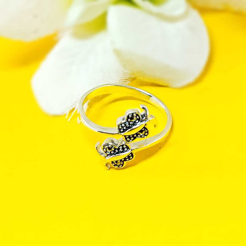 JSAJ BUTTERFLY MARCASITE RING