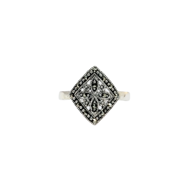JSAJ MARCASITE RING RHOMBUS SHAPE