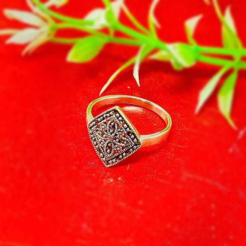 JSAJ MARCASITE RING RHOMBUS SHAPE