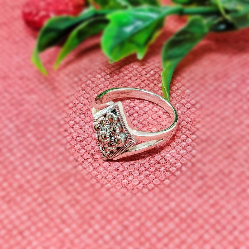 JSAJ MARCASITE RING RHOMBUS SHAPE