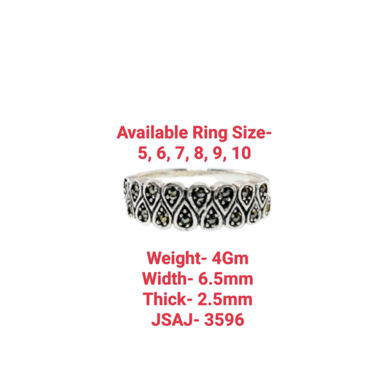 JSAJ MARCASITE BAND RING