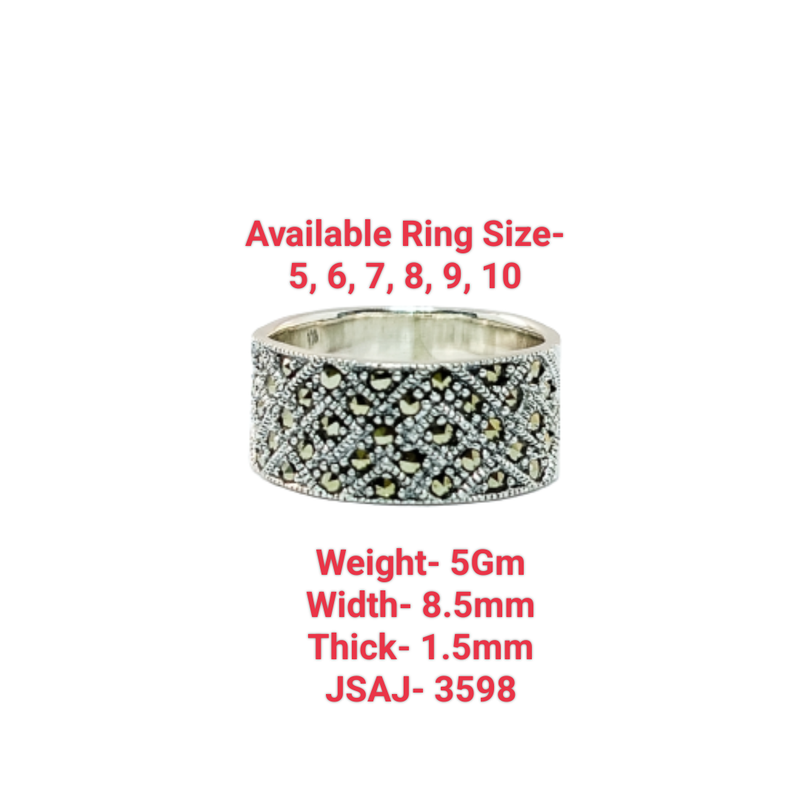 JSAJ MARCASITE BAND RING