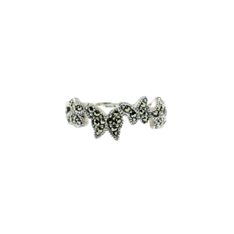 JSAJ BUTTERFLY MARCASITE RING