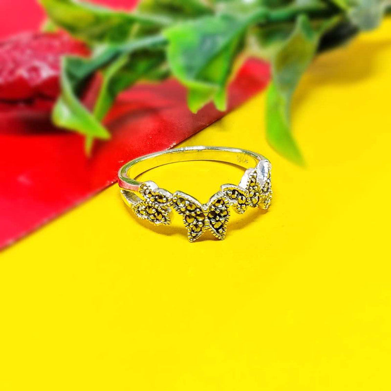 JSAJ MARCASITE BUTTERFLY BAND RING