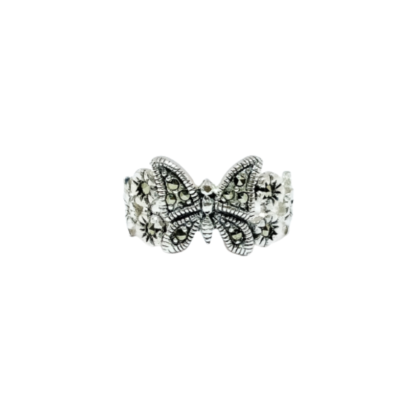 JSAJ MARCASITE BUTTERFLY RING