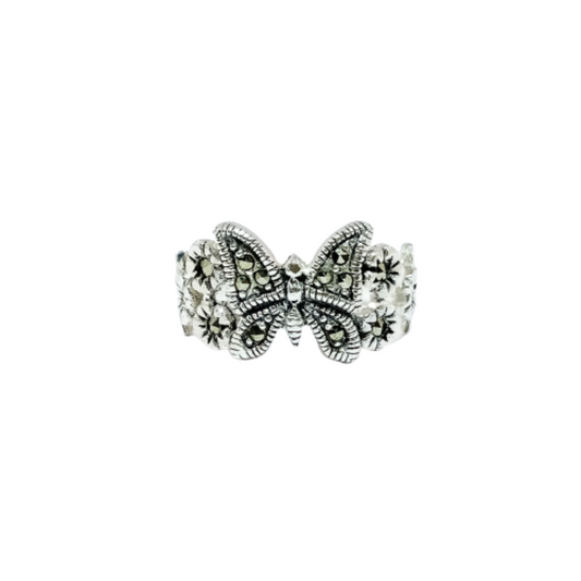 JSAJ MARCASITE BUTTERFLY RING