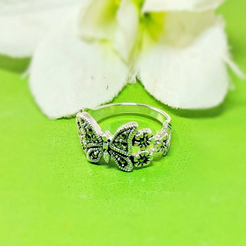 JSAJ MARCASITE BUTTERFLY RING