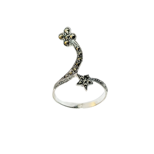 JSAJ MARCASITE SNAKE RING