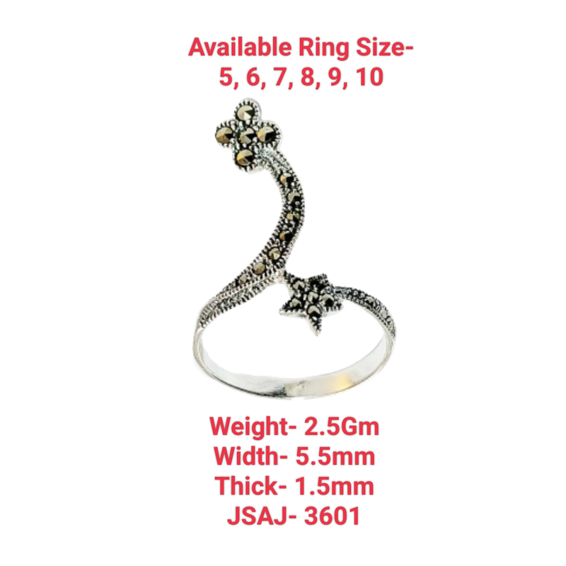 JSAJ MARCASITE SNAKE RING