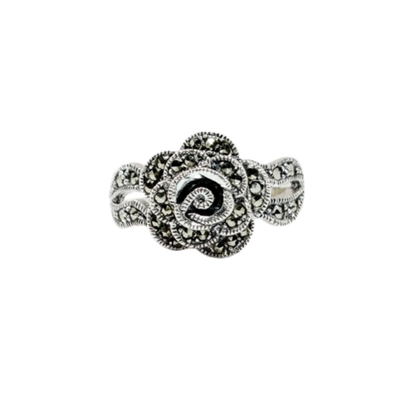 JSAJ MARCASITE ROSE RING