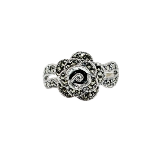 JSAJ MARCASITE ROSE RING