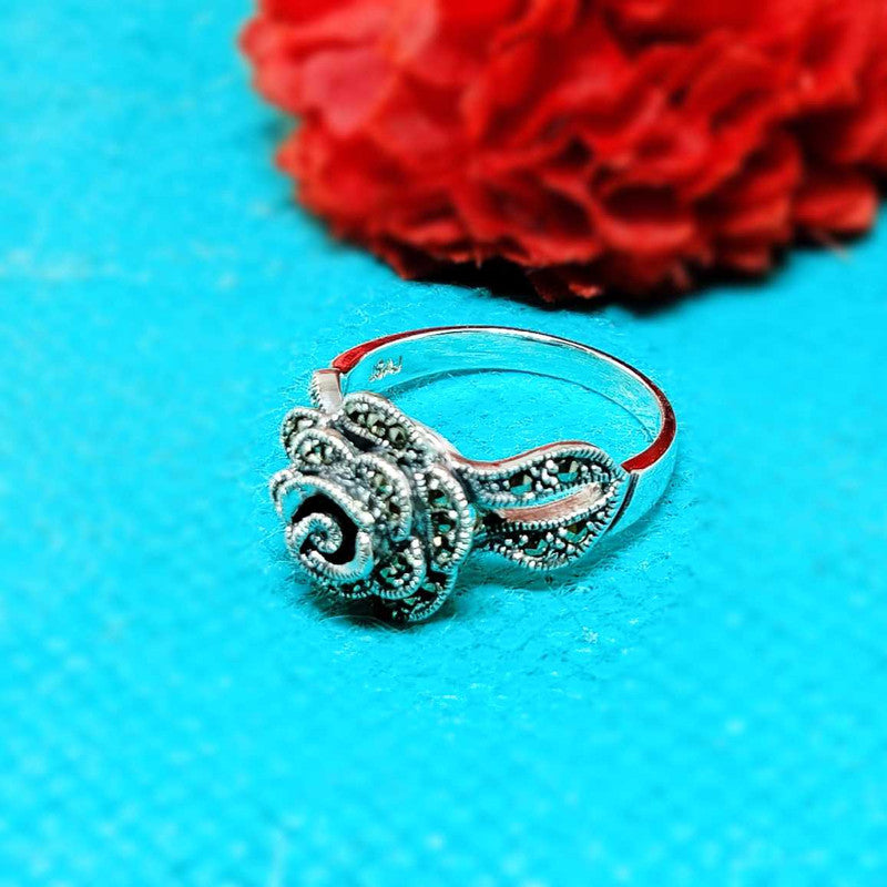 JSAJ MARCASITE ROSE RING