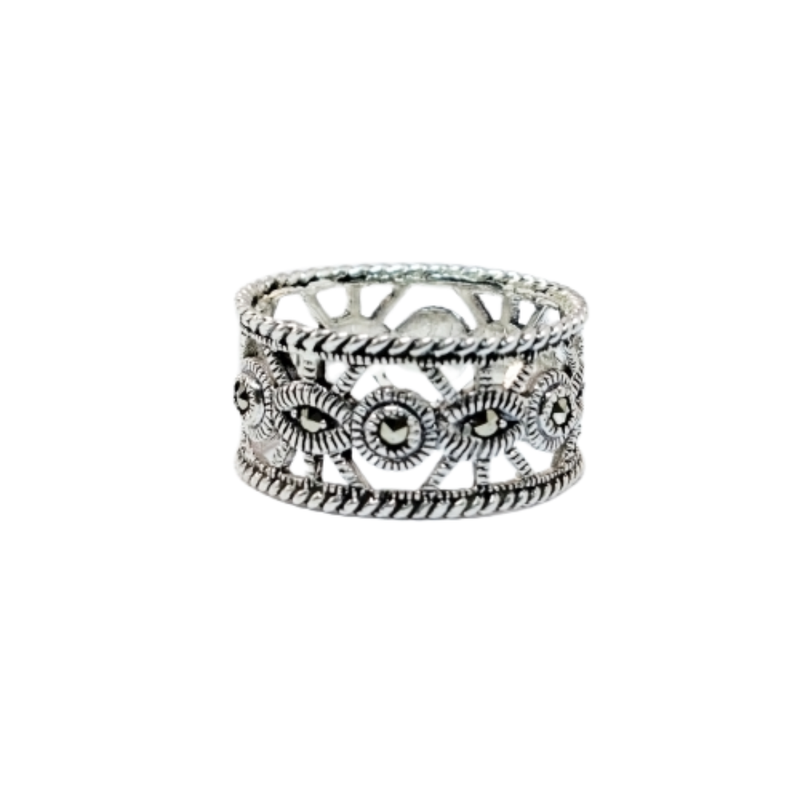 JSAJ MARCASITE FULL BAND RING