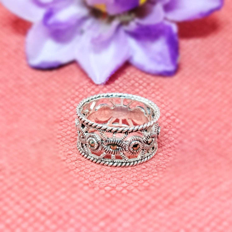 JSAJ MARCASITE FULL BAND RING