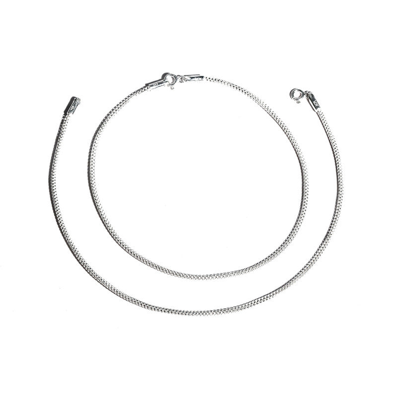 JSAJ Silver 925 Sterling Silver Round JAALI Chain Anklet for Womens Girls handmade Anklet Payal