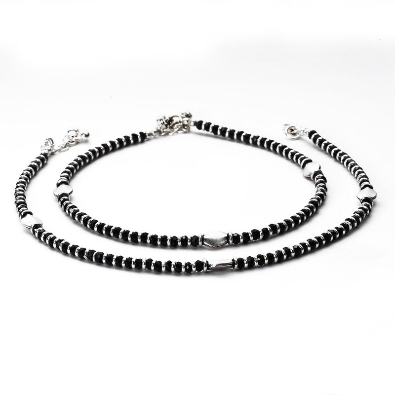 JSAJ Silver 925 Sterling Silver NAZARIA Anklet for Womens Girls handmade Anklet Payal