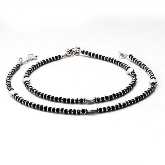 JSAJ Silver 925 Sterling Silver NAZARIA Anklet for Womens Girls handmade Anklet Payal