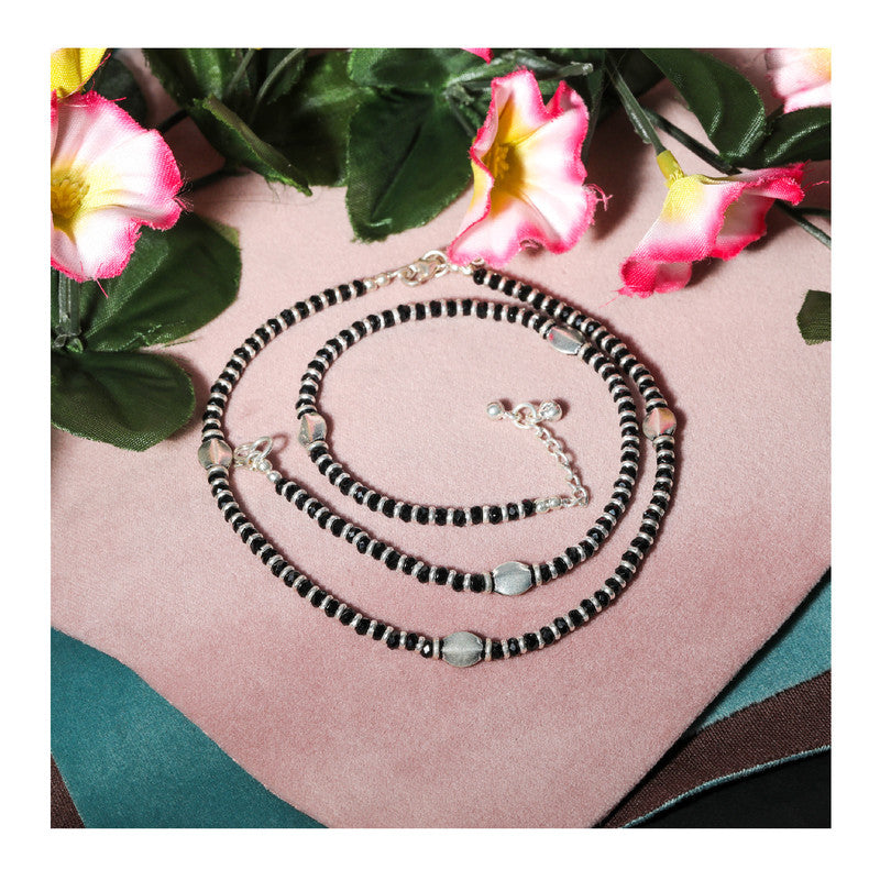 JSAJ Silver 925 Sterling Silver NAZARIA Anklet for Womens Girls handmade Anklet Payal